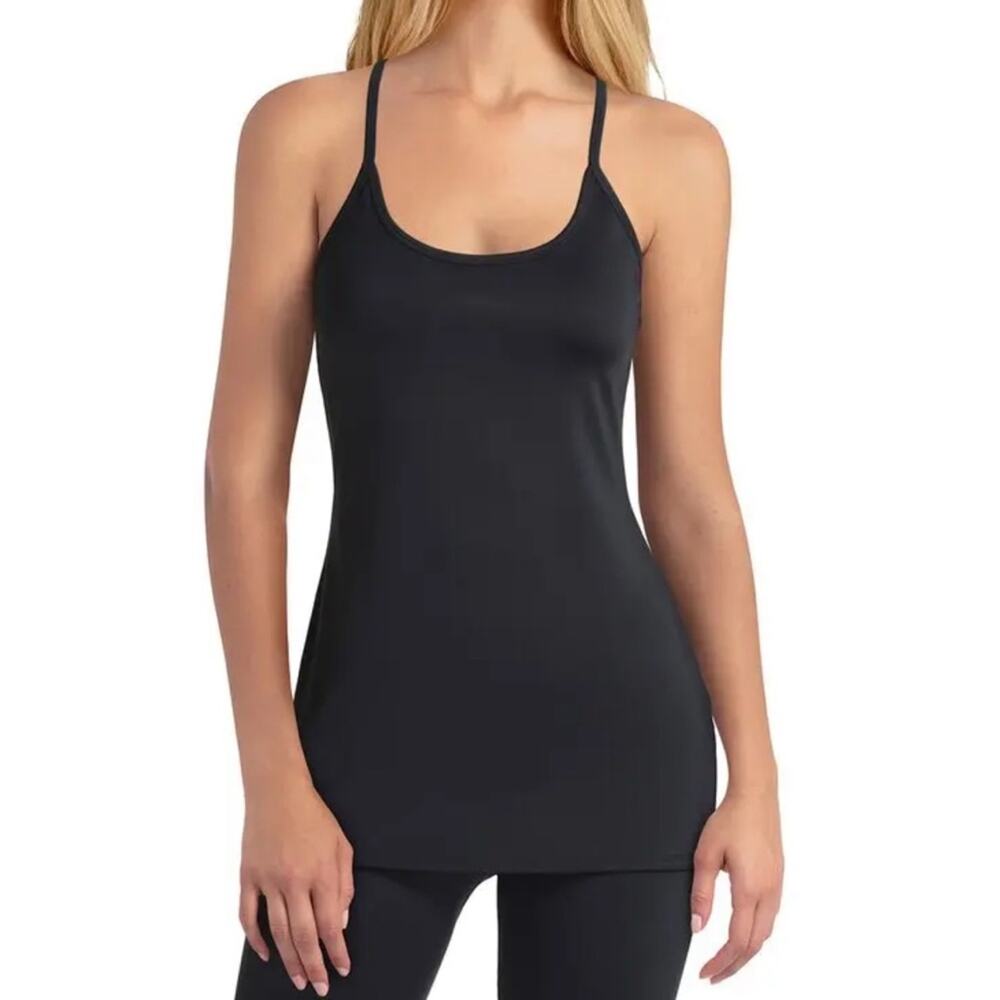 HALSTON Women's Y Back Tank Top in Black NWT in Large